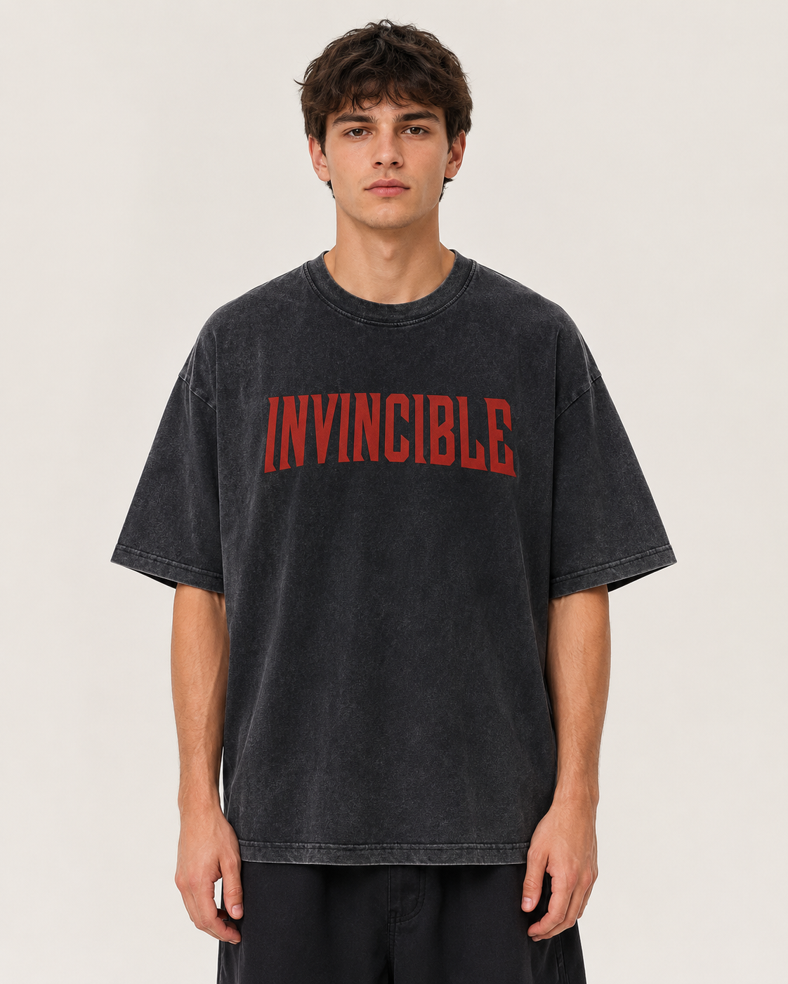 Siyah Yıkamalı Invincible Omni-Man Unisex T-Shirt