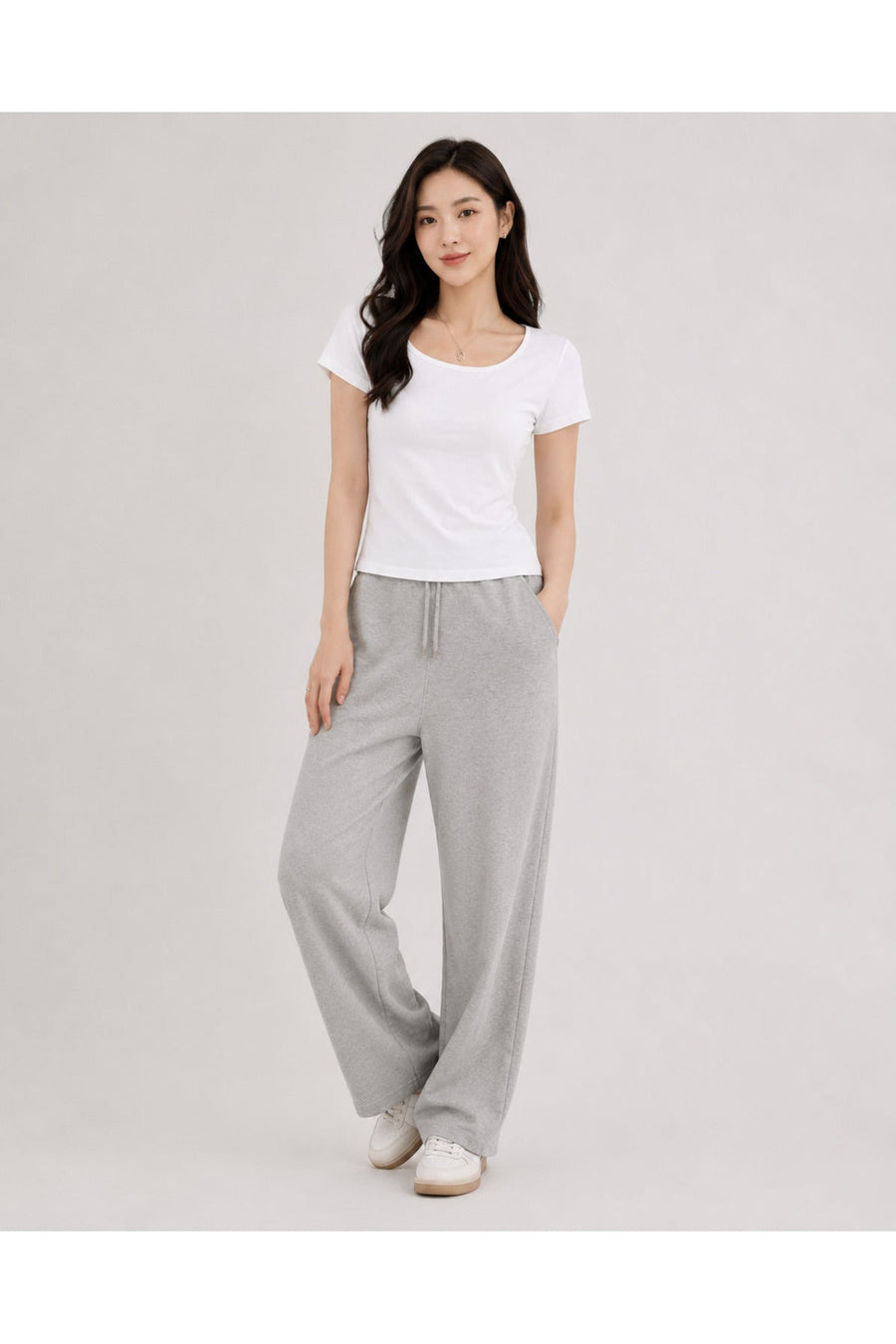 Beyaz Basic Y2K Kısa Kollu Crop - None Wear