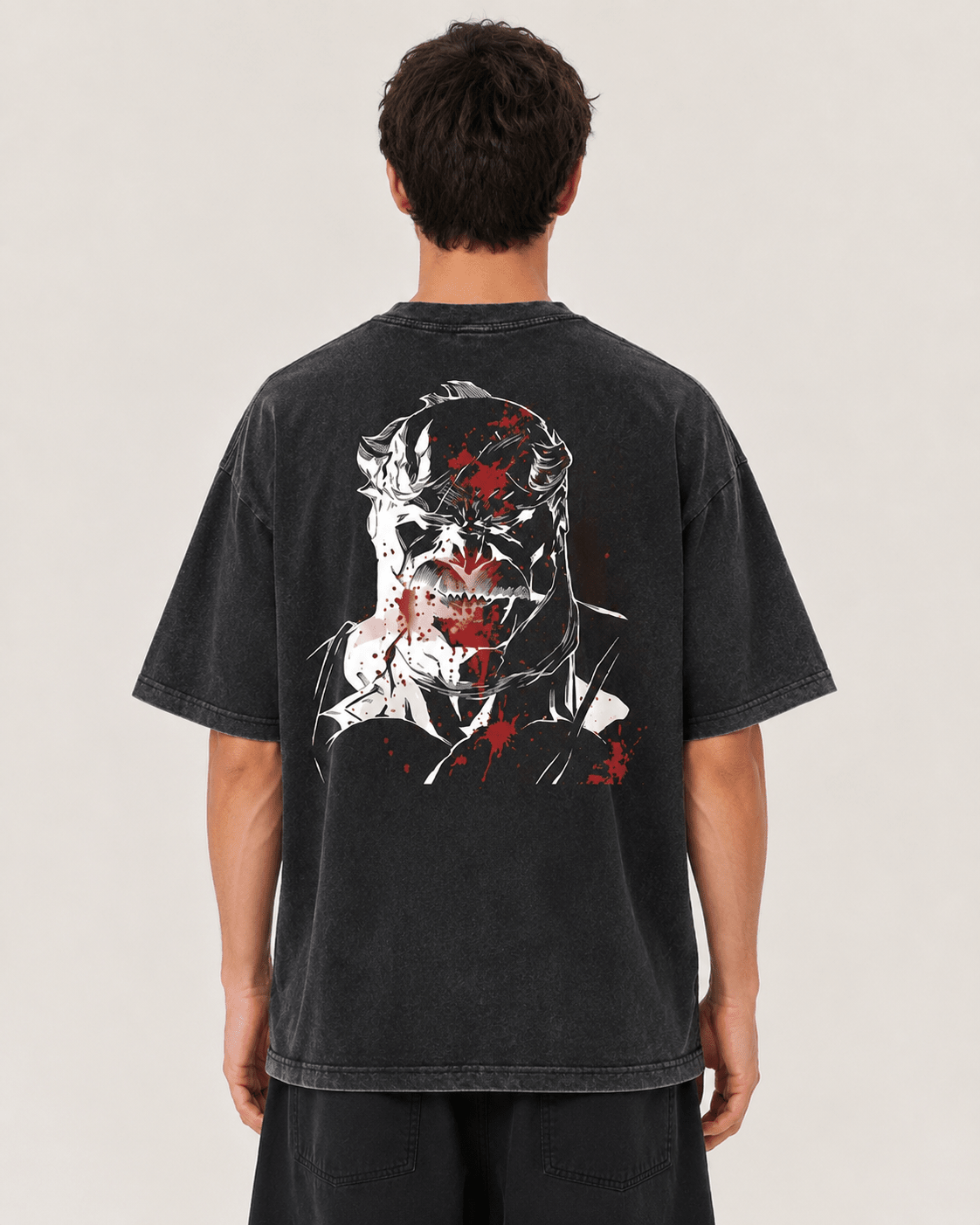 Siyah Yıkamalı Invincible Omni-Man Unisex T-Shirt - None Wear