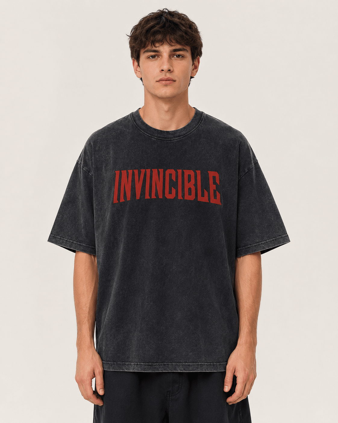 Siyah Yıkamalı Invincible Omni-Man Unisex T-Shirt - None Wear